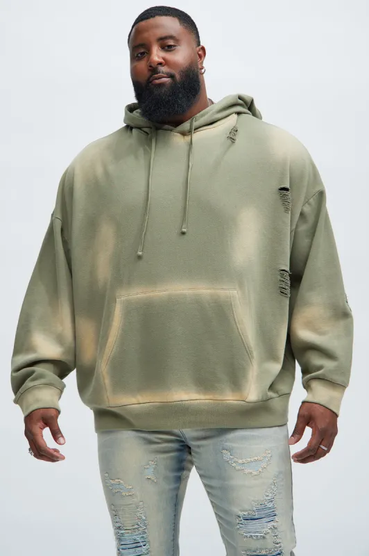 Tyson Brushed Oversized Hoodie - Olive sold by Fashion Nova