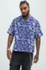 Larry Paisley Shirt - Blue/combo sold by Fashion Nova