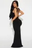Sydney Low Back Maxi Dress - Black sold by Fashion Nova