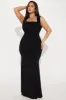 Sydney Low Back Maxi Dress - Black sold by Fashion Nova