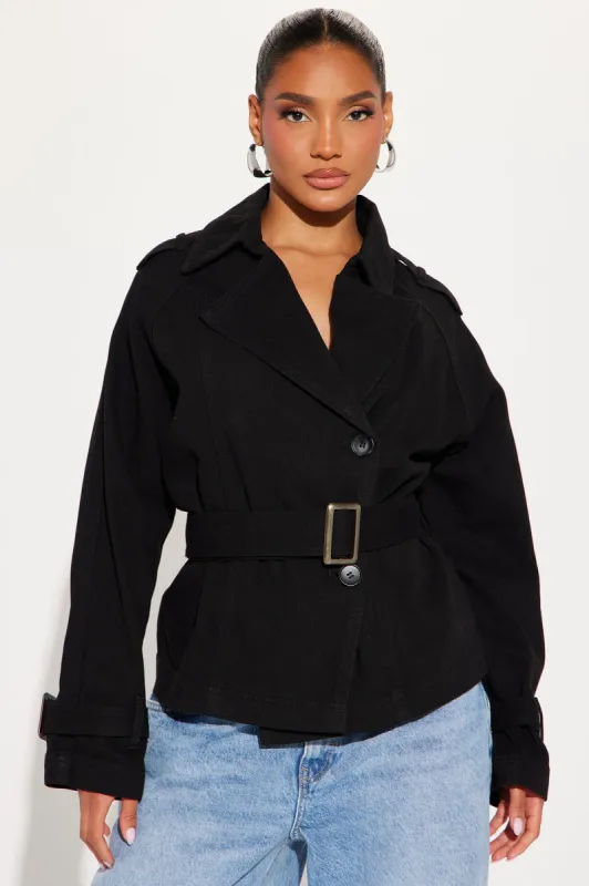 All Around Town Denim Coat - Black sold by Fashion Nova