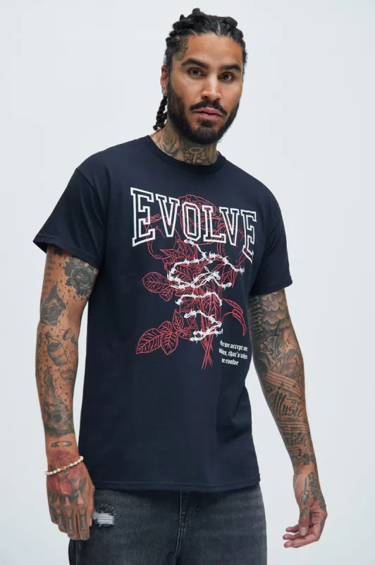 Evolve And Grow Short Sleeve Tee - Black sold by Fashion Nova