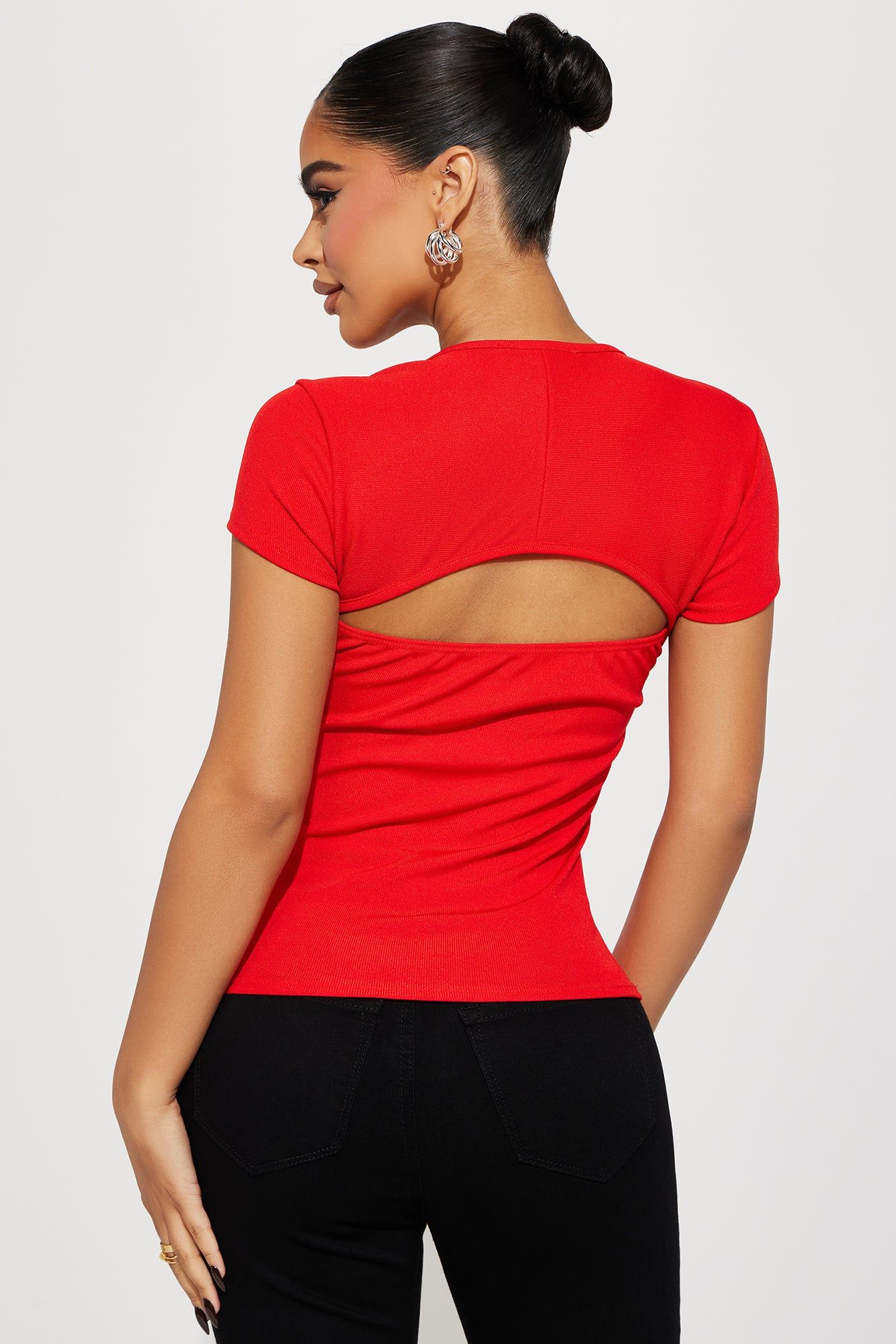 Haley Ribbed Top - Red sold by Fashion Nova product image thumbnail 3