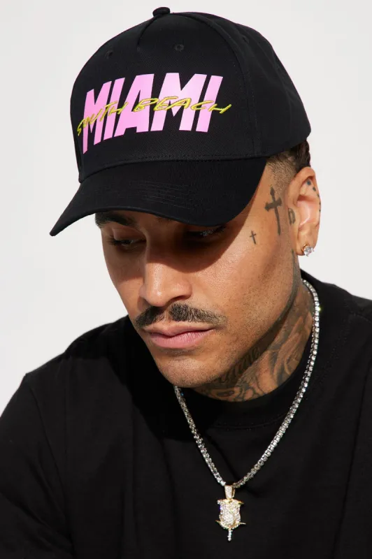 South Beach Miami Snapback Hat - Black sold by Fashion Nova