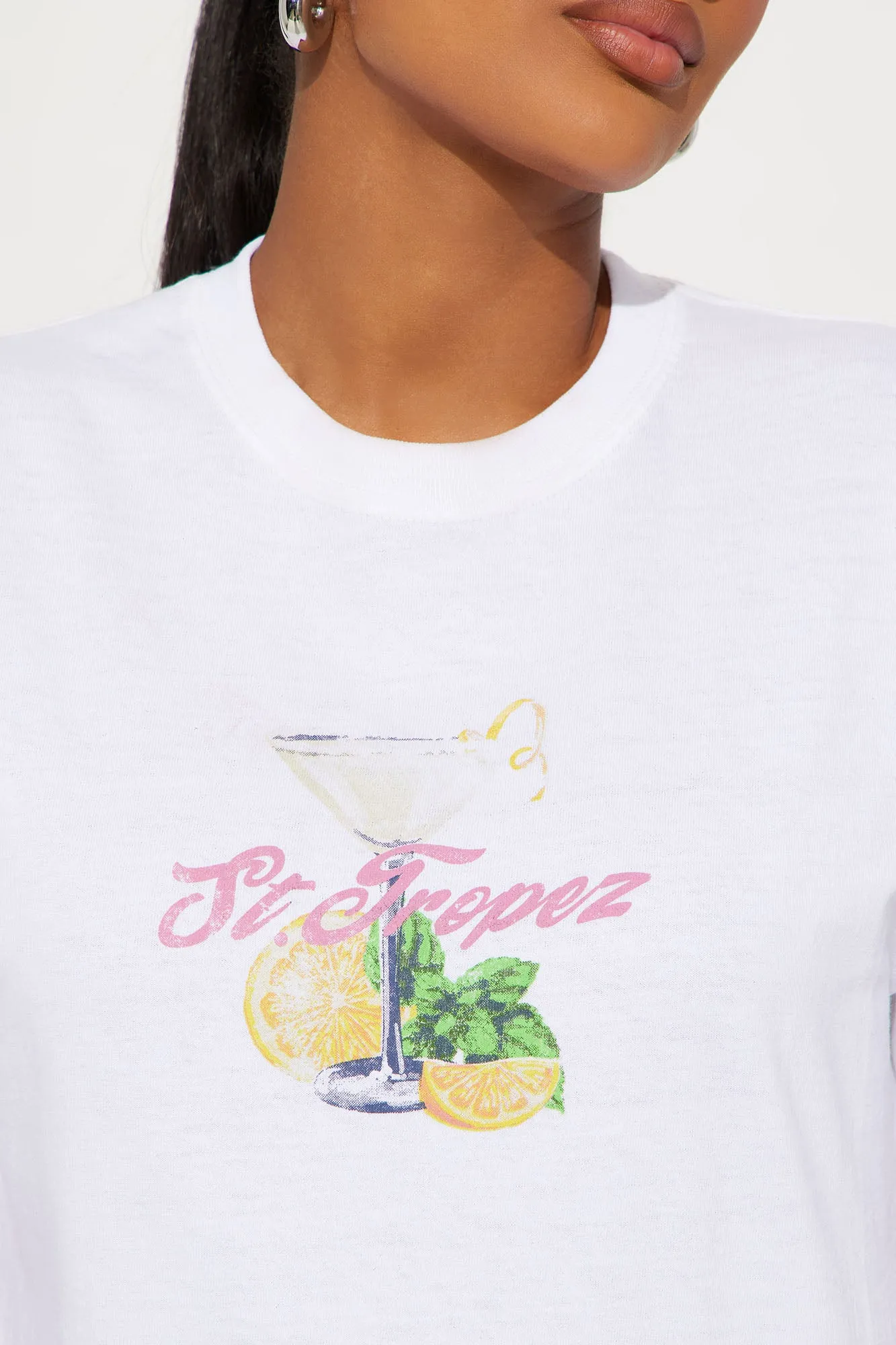 St. Tropez Lemon Oversized Tee - White sold by Fashion Nova product image thumbnail 2