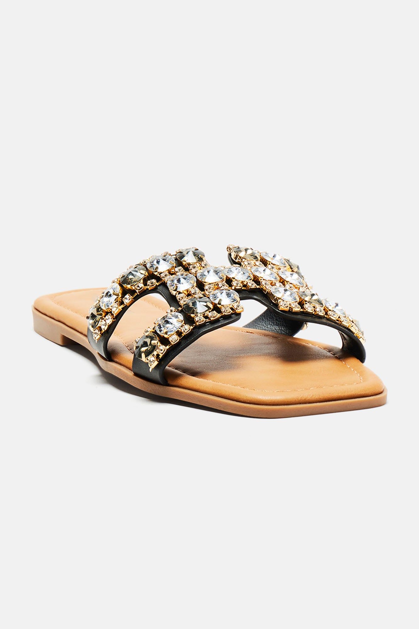 Noelle Flat Sandals - Black sold by Fashion Nova product image thumbnail 2