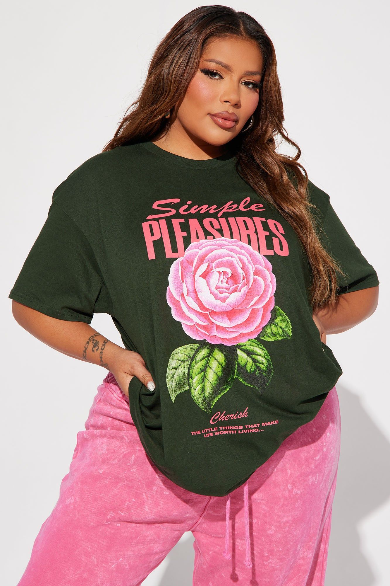 Simple Pleasures Graphic Tshirt - Green sold by Fashion Nova product image thumbnail 4