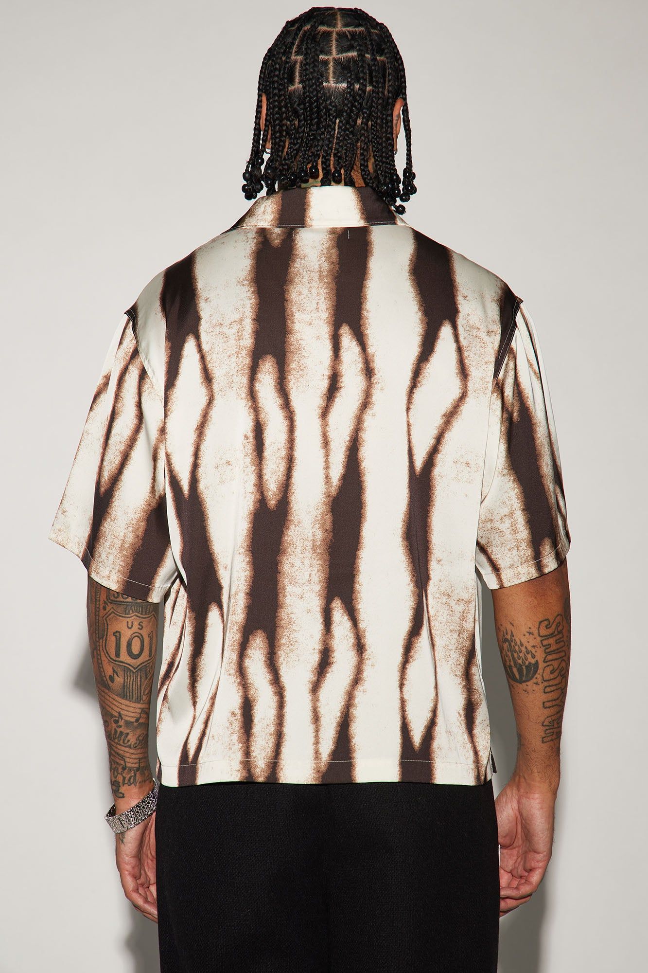 Platos Button Up Shirt - Brown/combo sold by Fashion Nova product image thumbnail 3