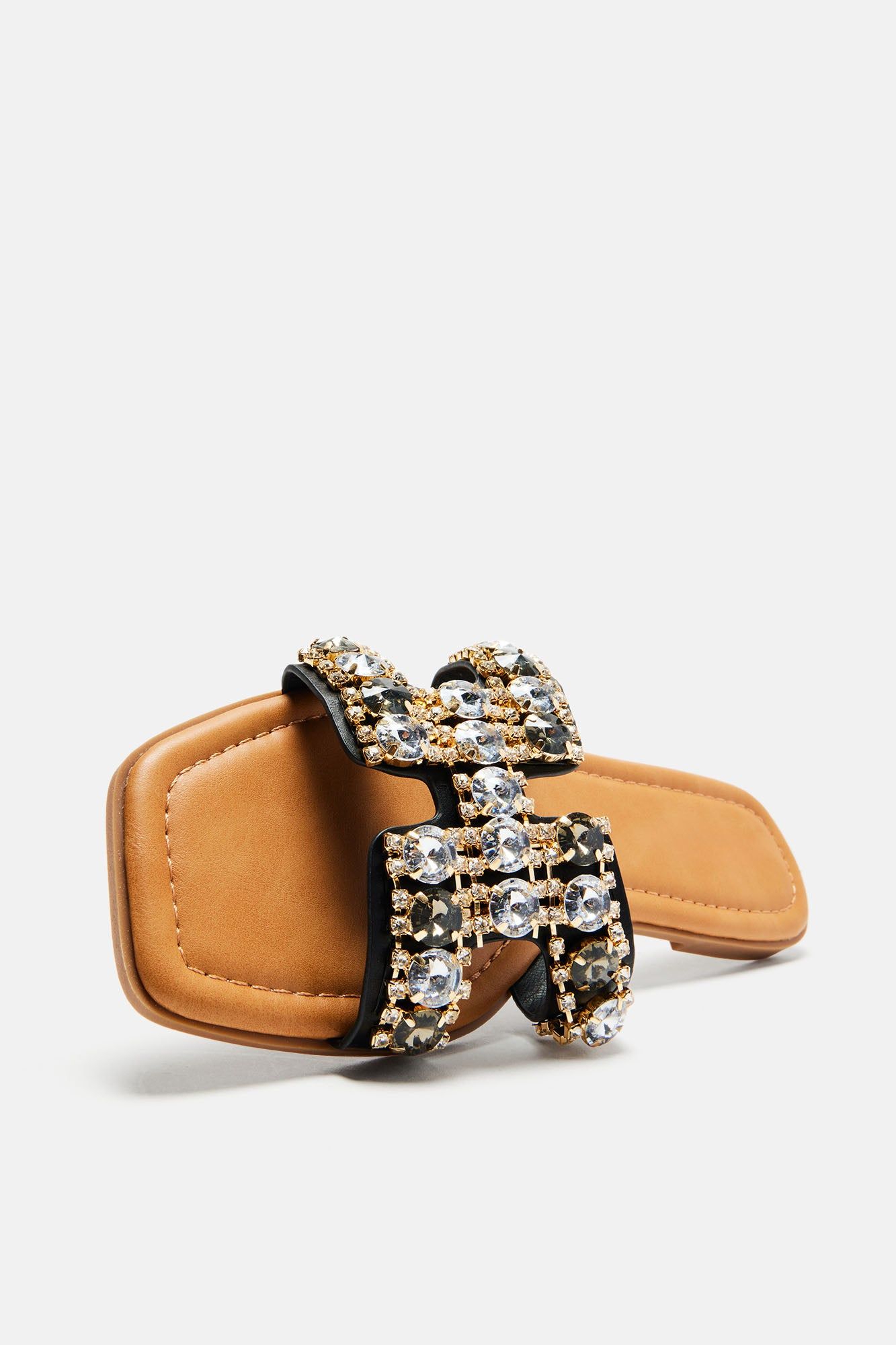 Noelle Flat Sandals - Black sold by Fashion Nova product image thumbnail 3