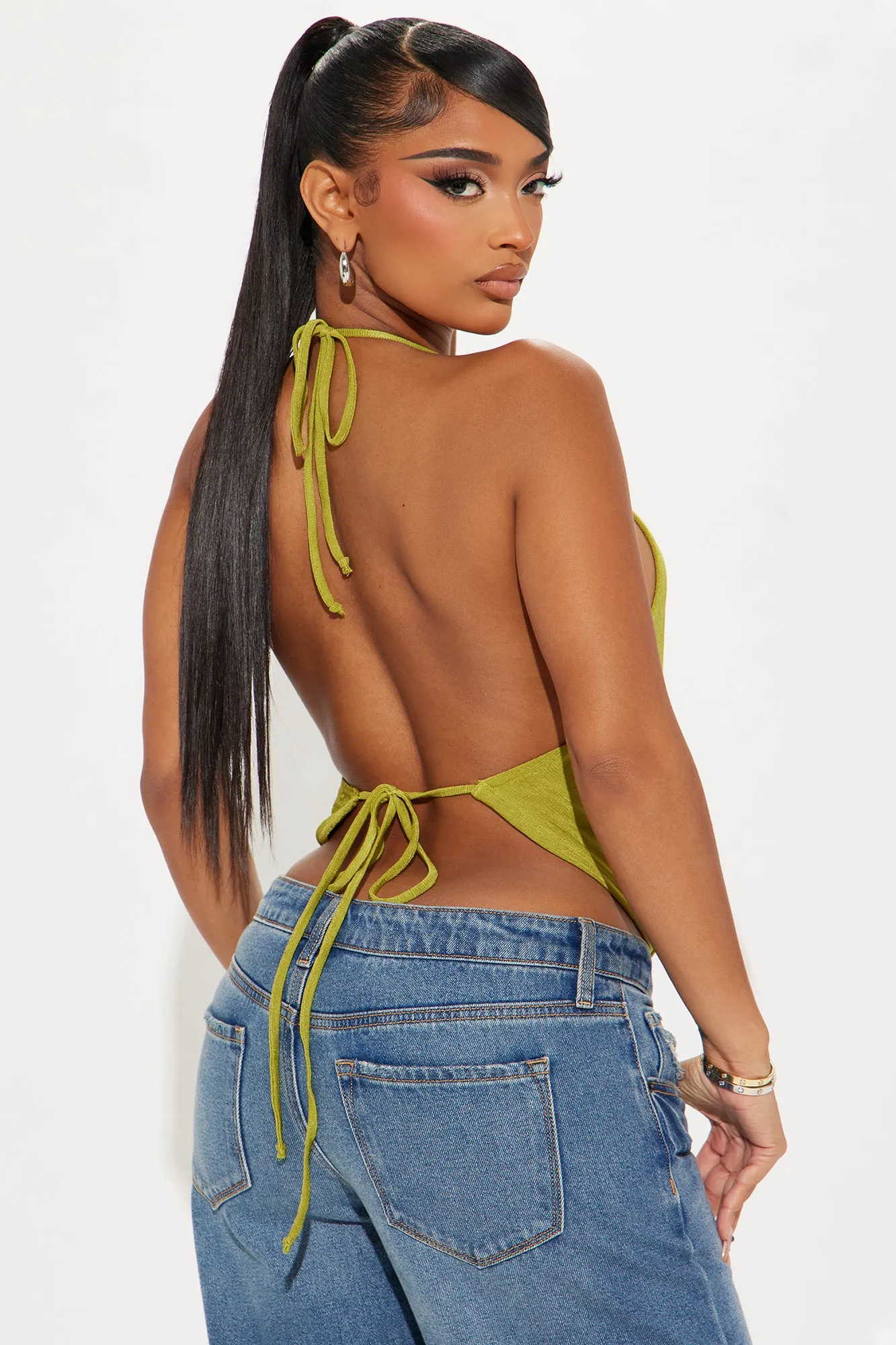 Buenos Aires Halter Top - Chartreuse sold by Fashion Nova product image thumbnail 3