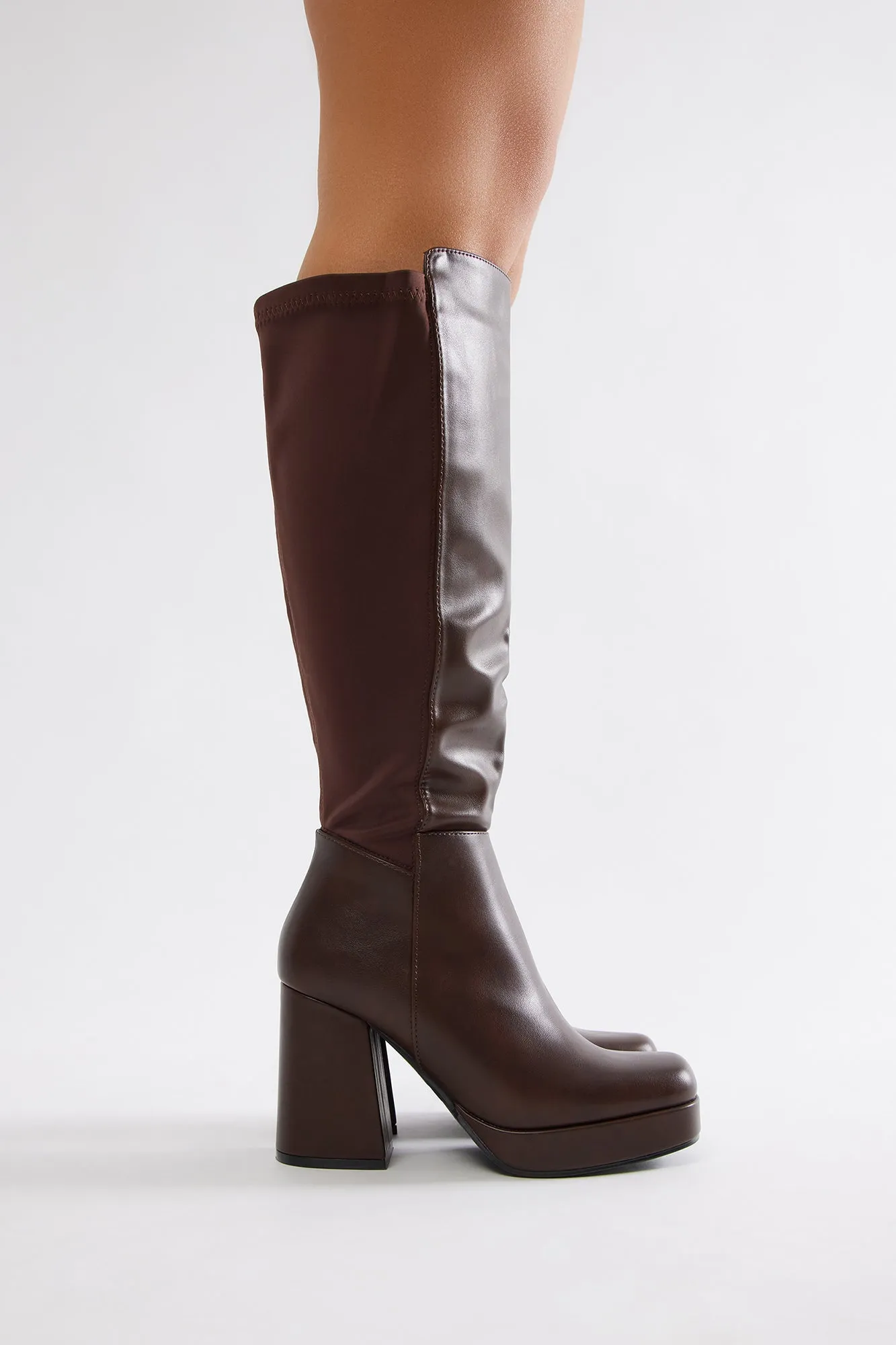 Vic Knee High Boots - Brown sold by Fashion Nova product image thumbnail 4