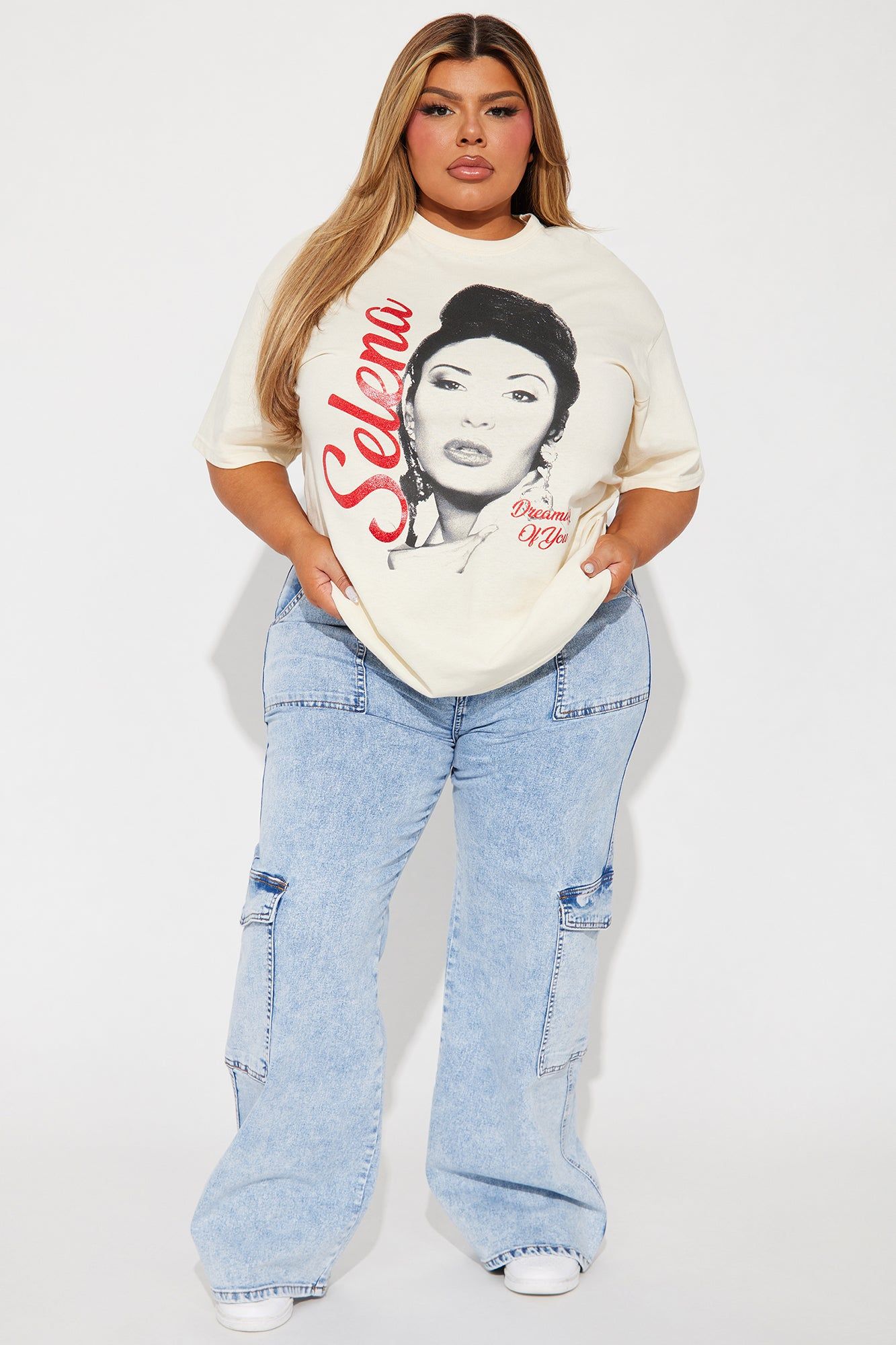 Selena Dreaming Of You Glitter Tee - Cream sold by Fashion Nova product image thumbnail 5