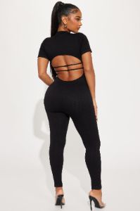 Gianna Seamless Jumpsuit - Black sold by Fashion Nova