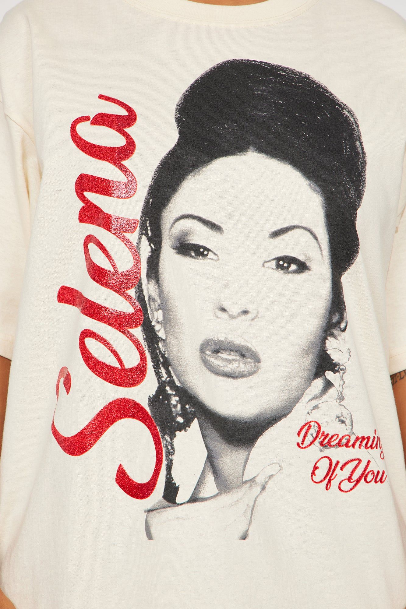 Selena Dreaming Of You Glitter Tee - Cream sold by Fashion Nova product image thumbnail 3