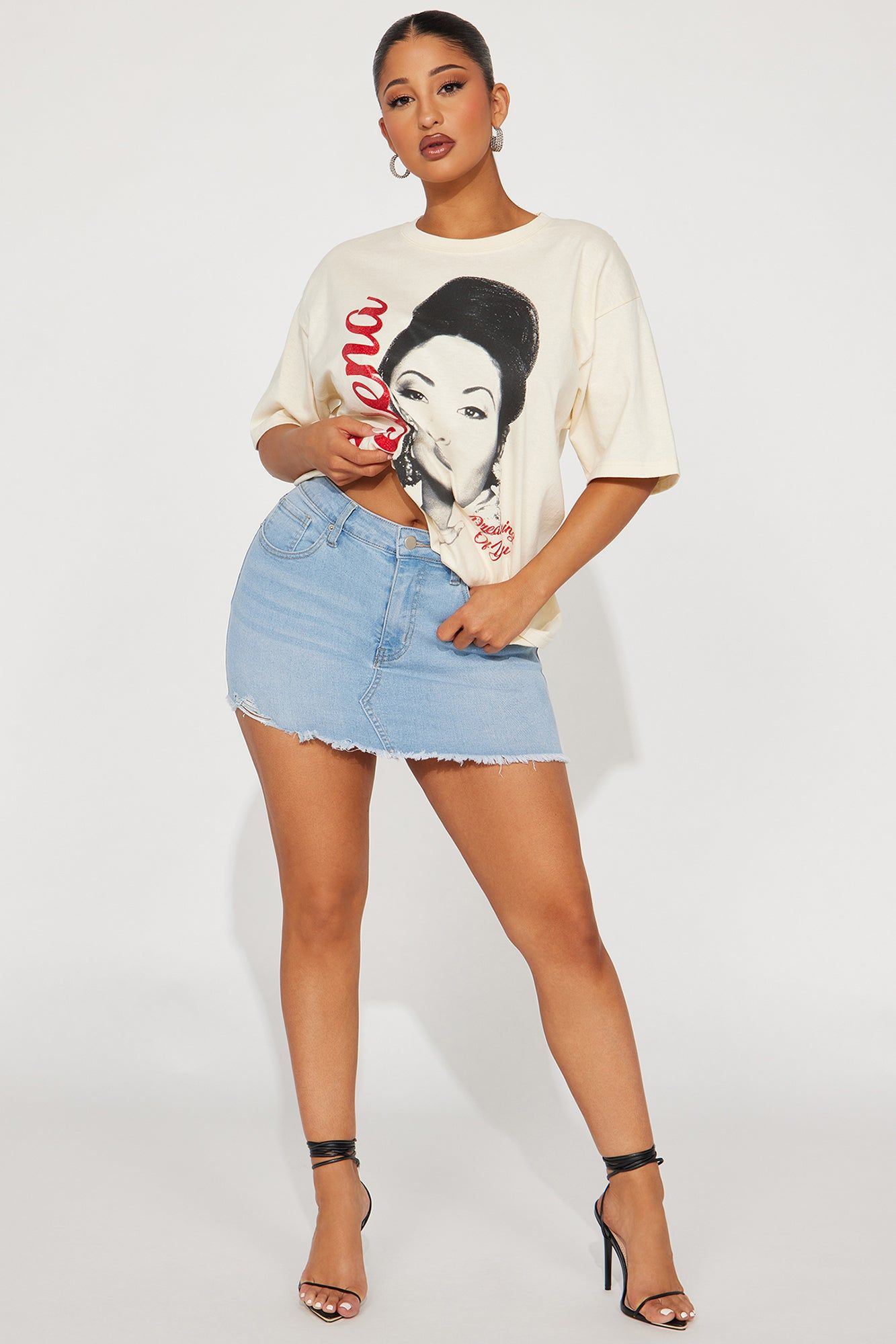 Selena Dreaming Of You Glitter Tee - Cream sold by Fashion Nova product image thumbnail 2