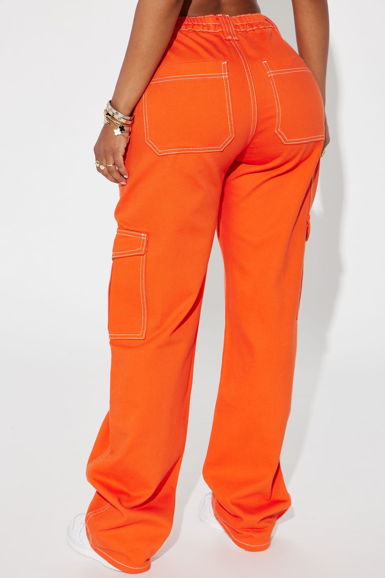 Give Me A Break Cargo Carpenter Jeans - Orange sold by Fashion Nova product image thumbnail 3