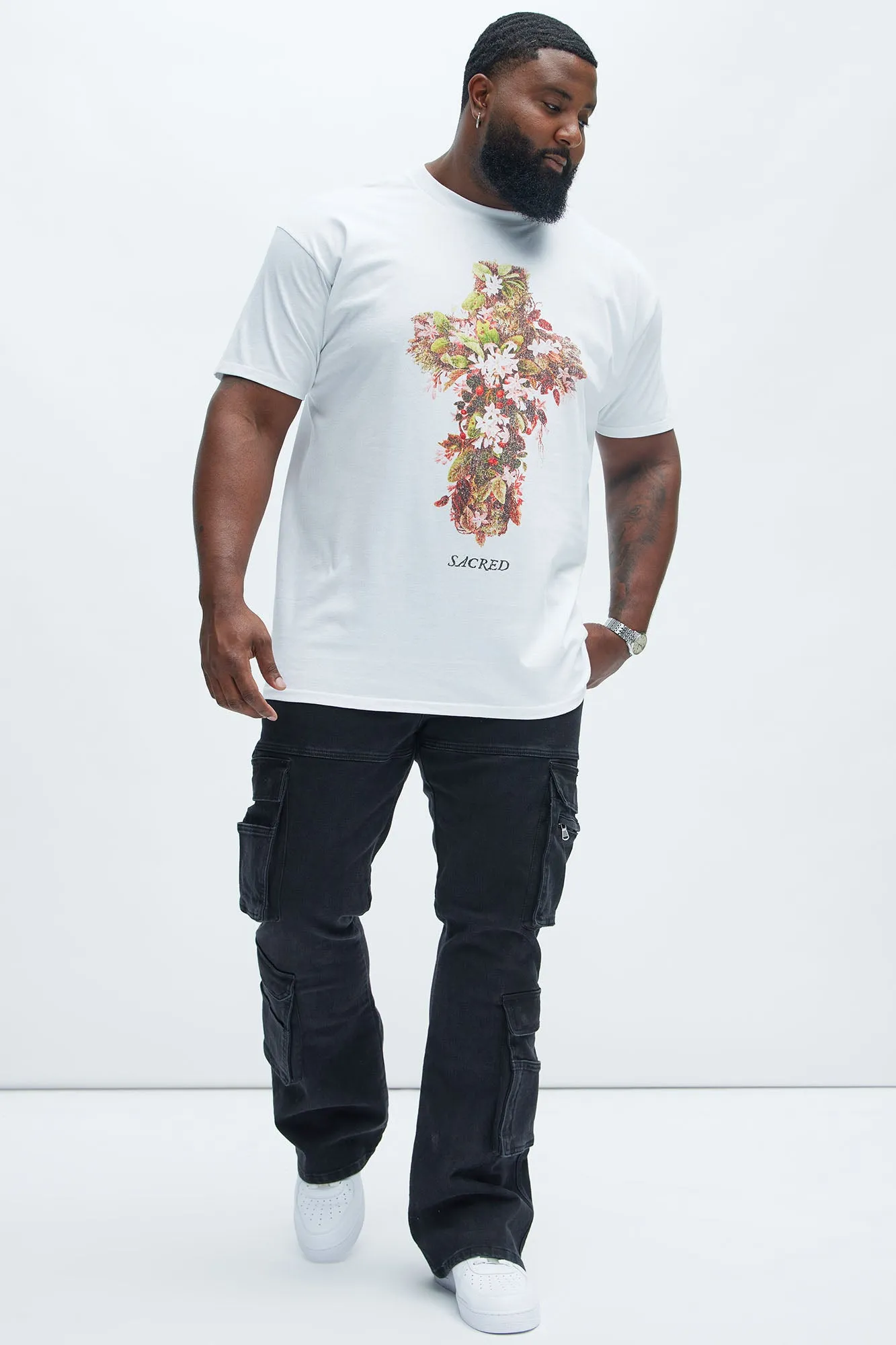 Sacred Bouquet Short Sleeve Tee - White sold by Fashion Nova product image thumbnail 2