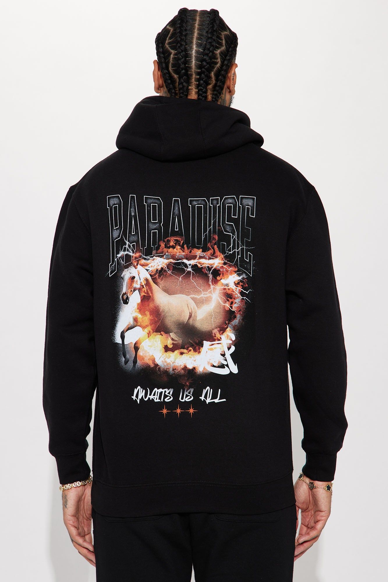 Paradise Awaits Hoodie - Black sold by Fashion Nova
