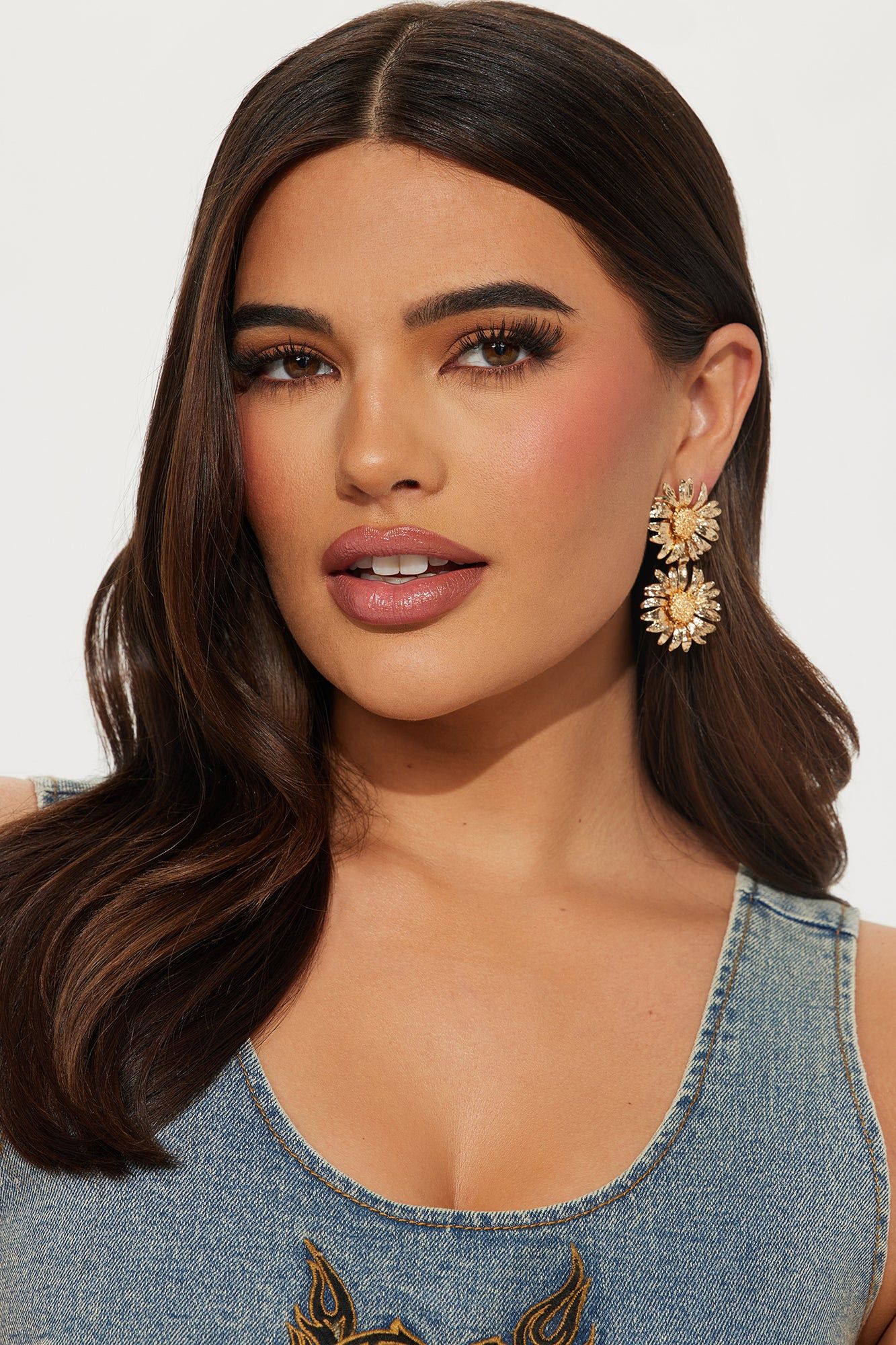 Chase Dreams And Sunflowers Earrings - Gold sold by Fashion Nova product image thumbnail 2