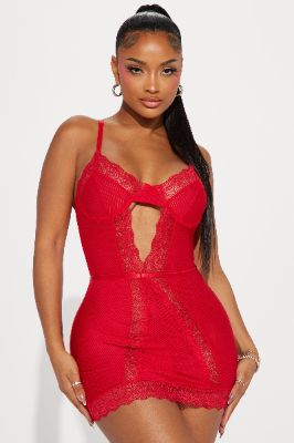 Hot And Unbothered Chemise - Red sold by Fashion Nova