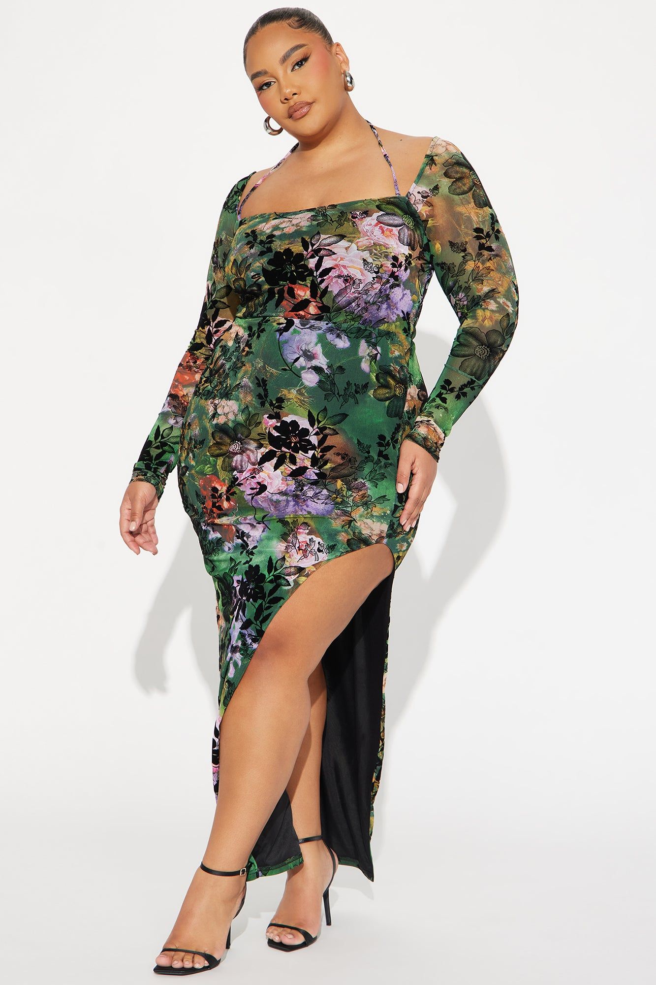 Enchanted Garden Maxi Dress - Green/combo sold by Fashion Nova product image thumbnail 4