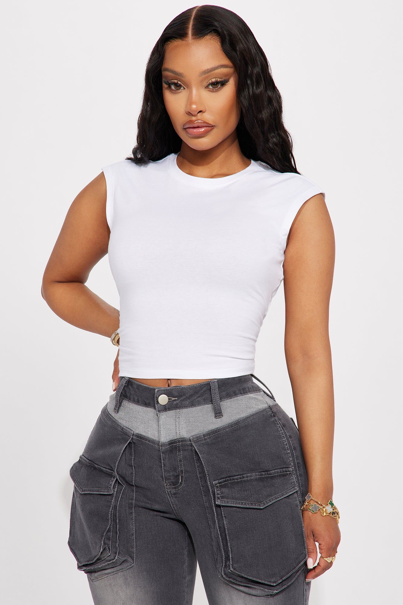 Jaylee Open Back Top - White sold by Fashion Nova product image thumbnail 3