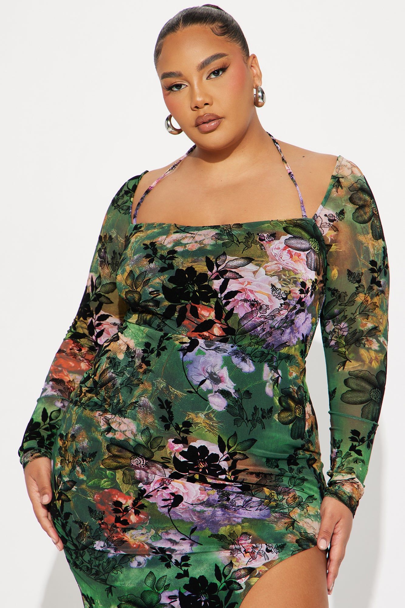 Enchanted Garden Maxi Dress - Green/combo sold by Fashion Nova product image thumbnail 5