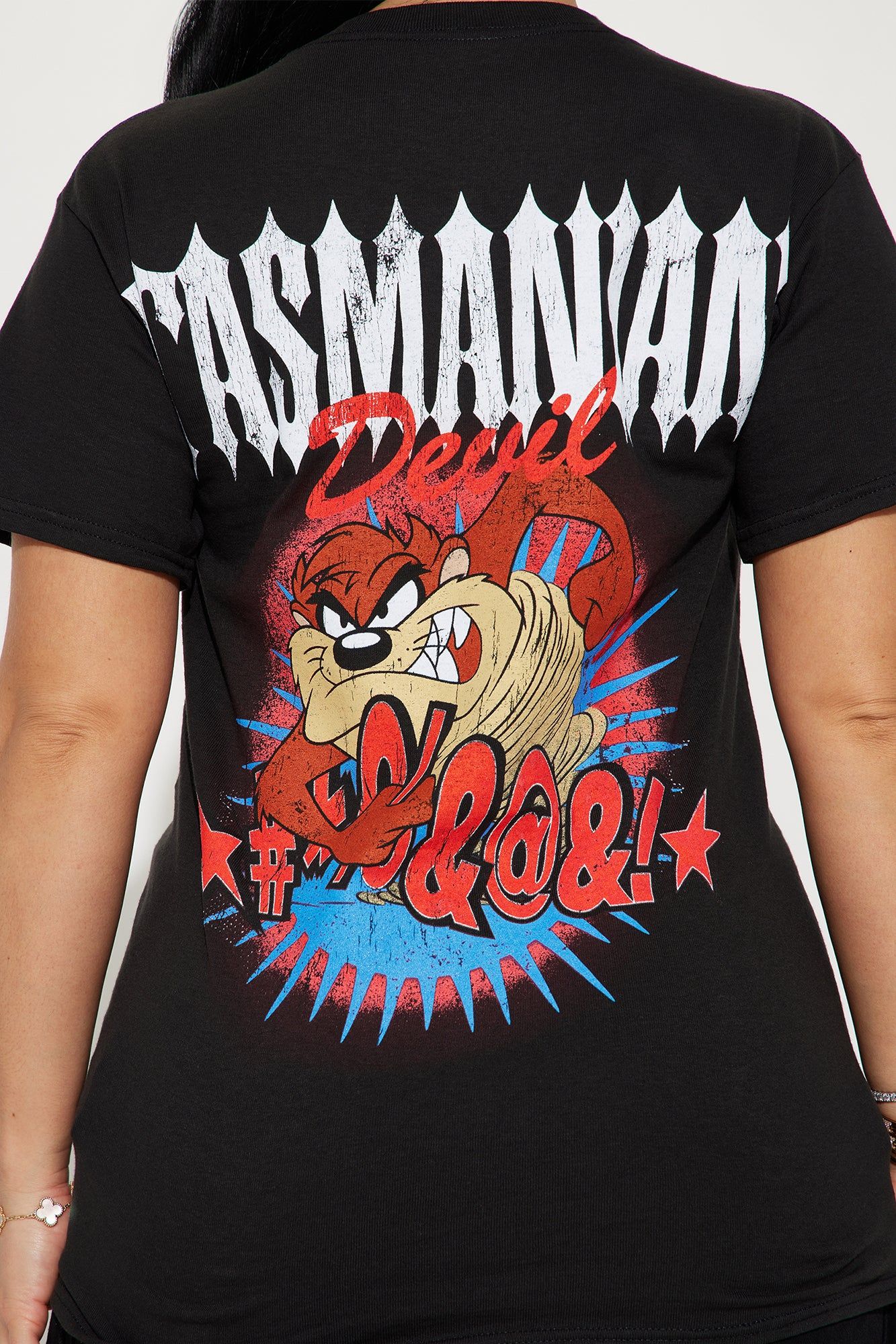 Tasmanian Devil Graphic Tee - Black sold by Fashion Nova