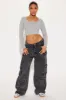 Kaylee Scoop Neck Long Sleeve Top - Heather Grey sold by Fashion Nova