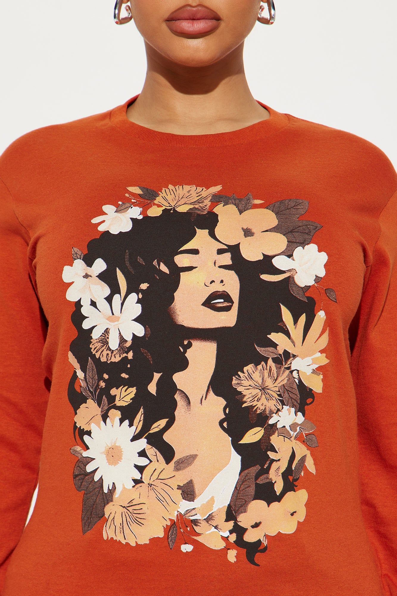 Inner Peace Long Sleeve Graphic - Rust sold by Fashion Nova product image thumbnail 3