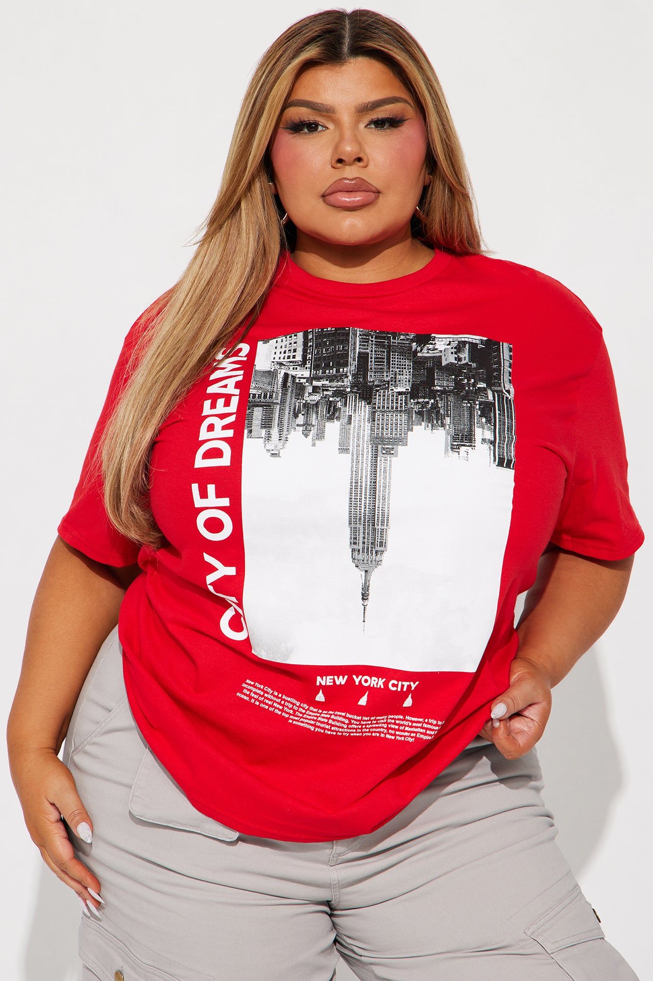 New York Is The City of Dreams Tee - Red sold by Fashion Nova product image thumbnail 4