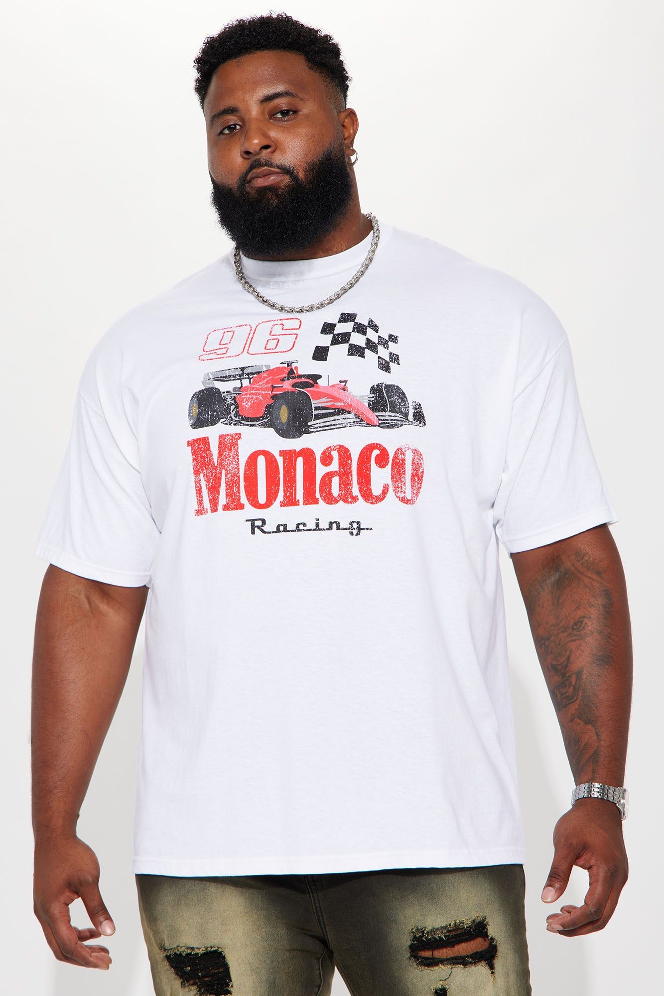 Monaco Racing Short Sleeve Tee - White sold by Fashion Nova product image thumbnail 2