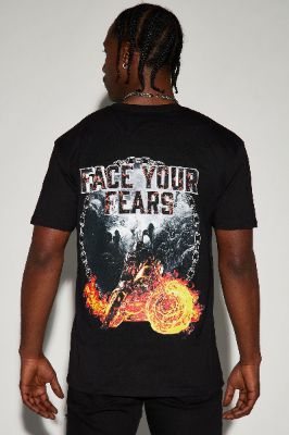 Face Your Fears Short Sleeve Tee - Black sold by Fashion Nova