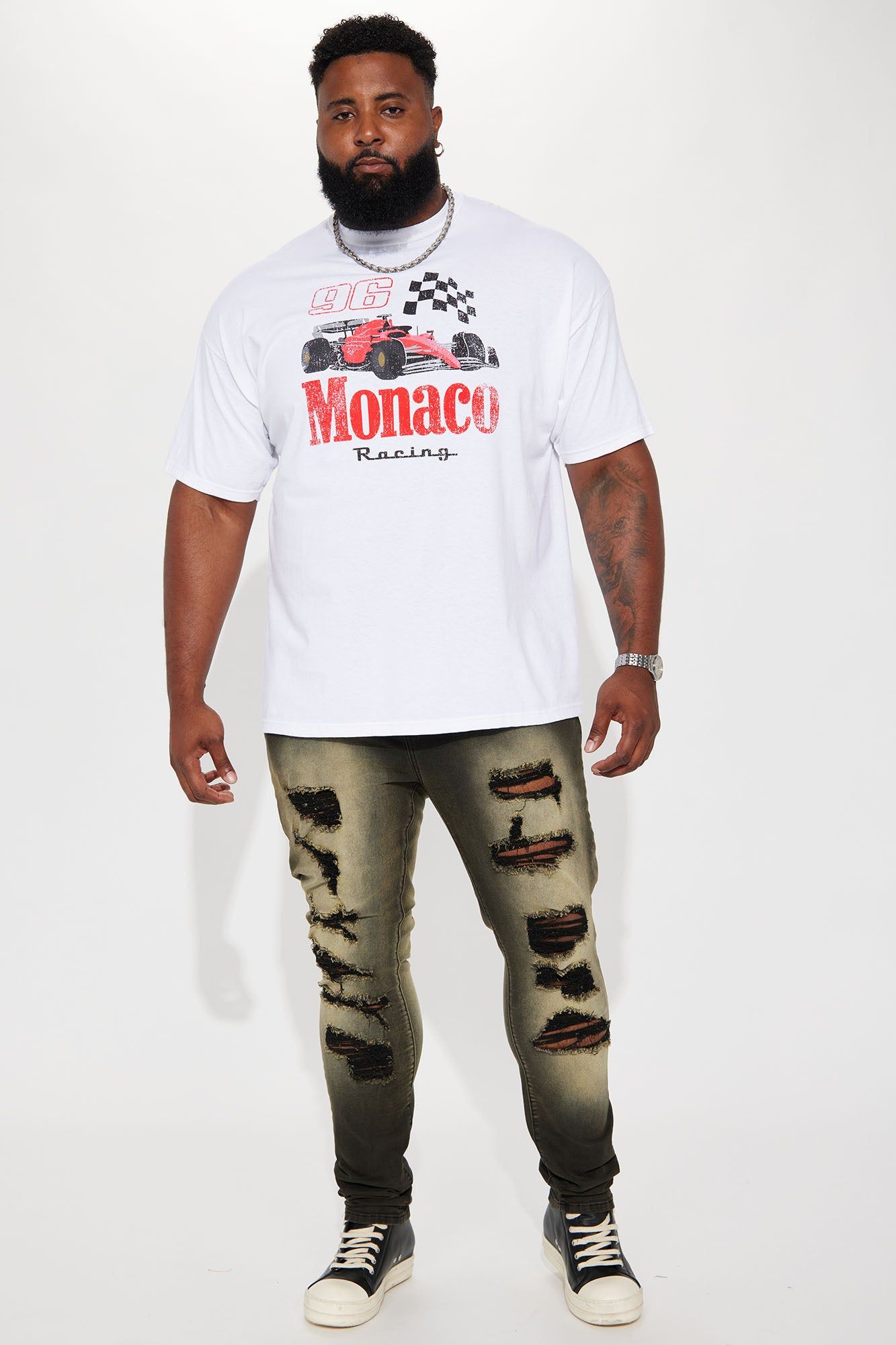 Monaco Racing Short Sleeve Tee - White sold by Fashion Nova product image thumbnail 5