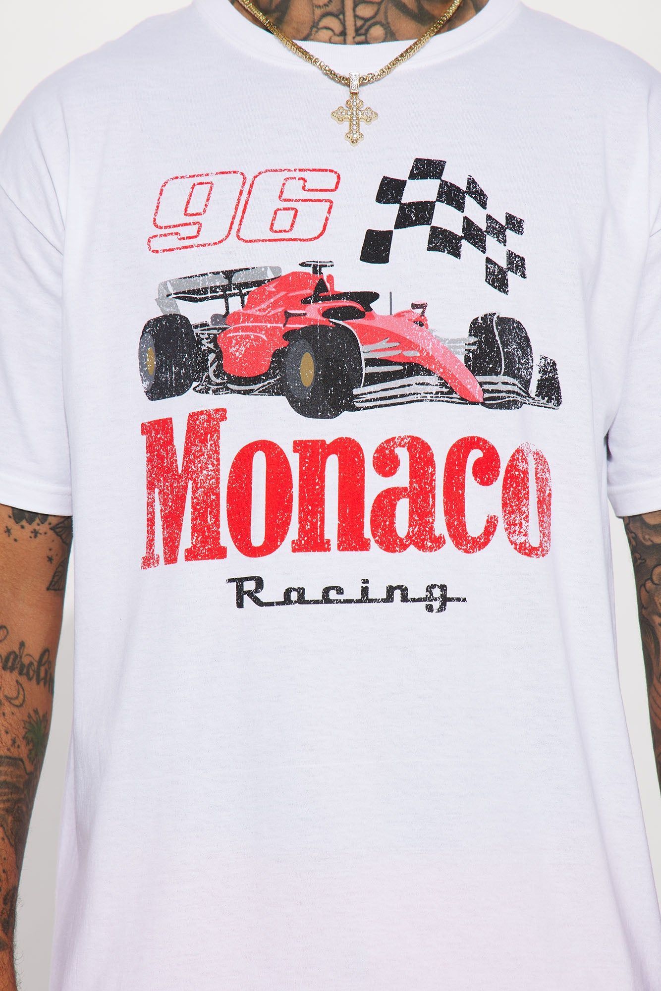 Monaco Racing Short Sleeve Tee - White sold by Fashion Nova product image thumbnail 4
