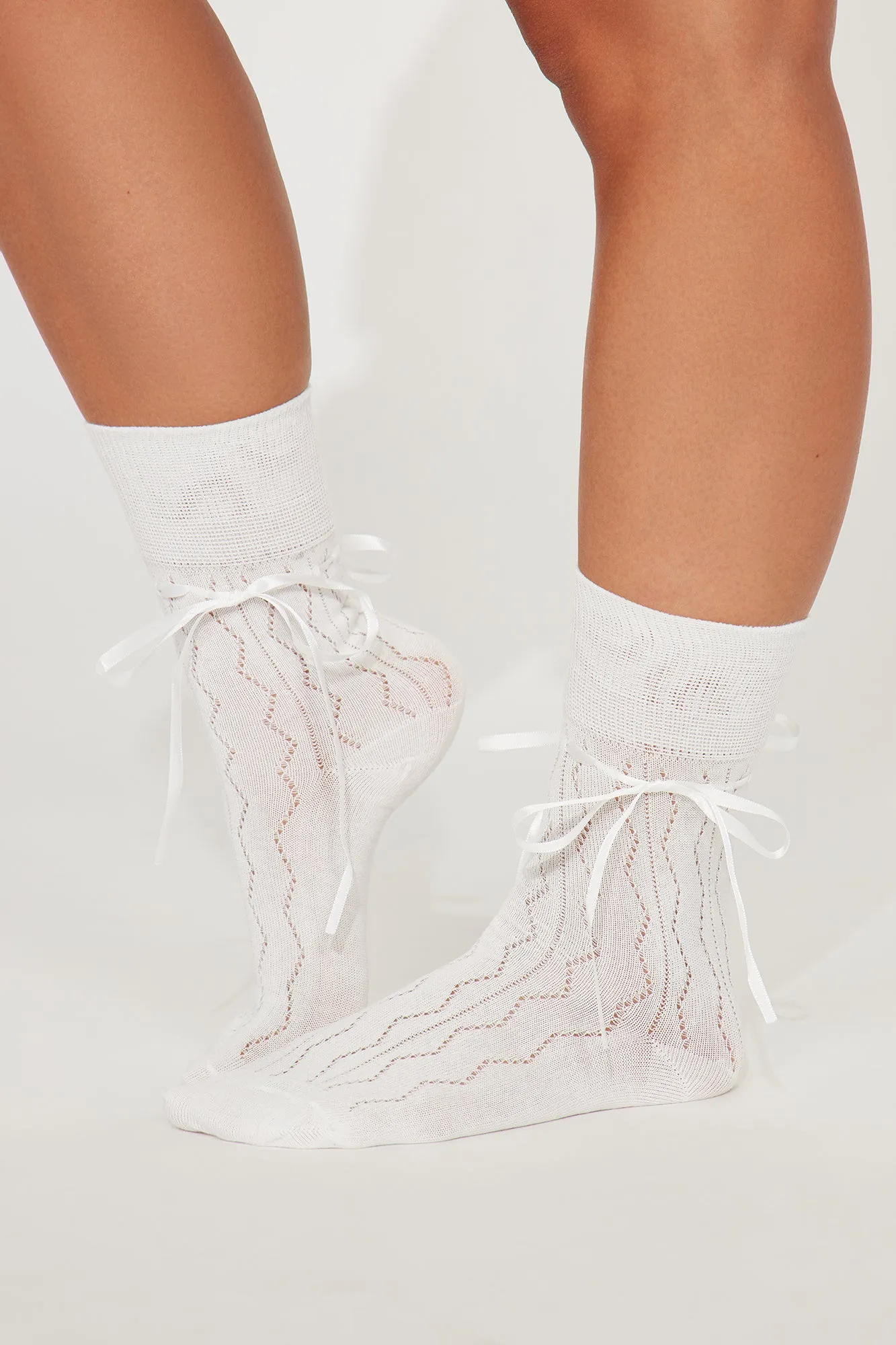 Ballet Lace Up Socks - White sold by Fashion Nova product image thumbnail 2