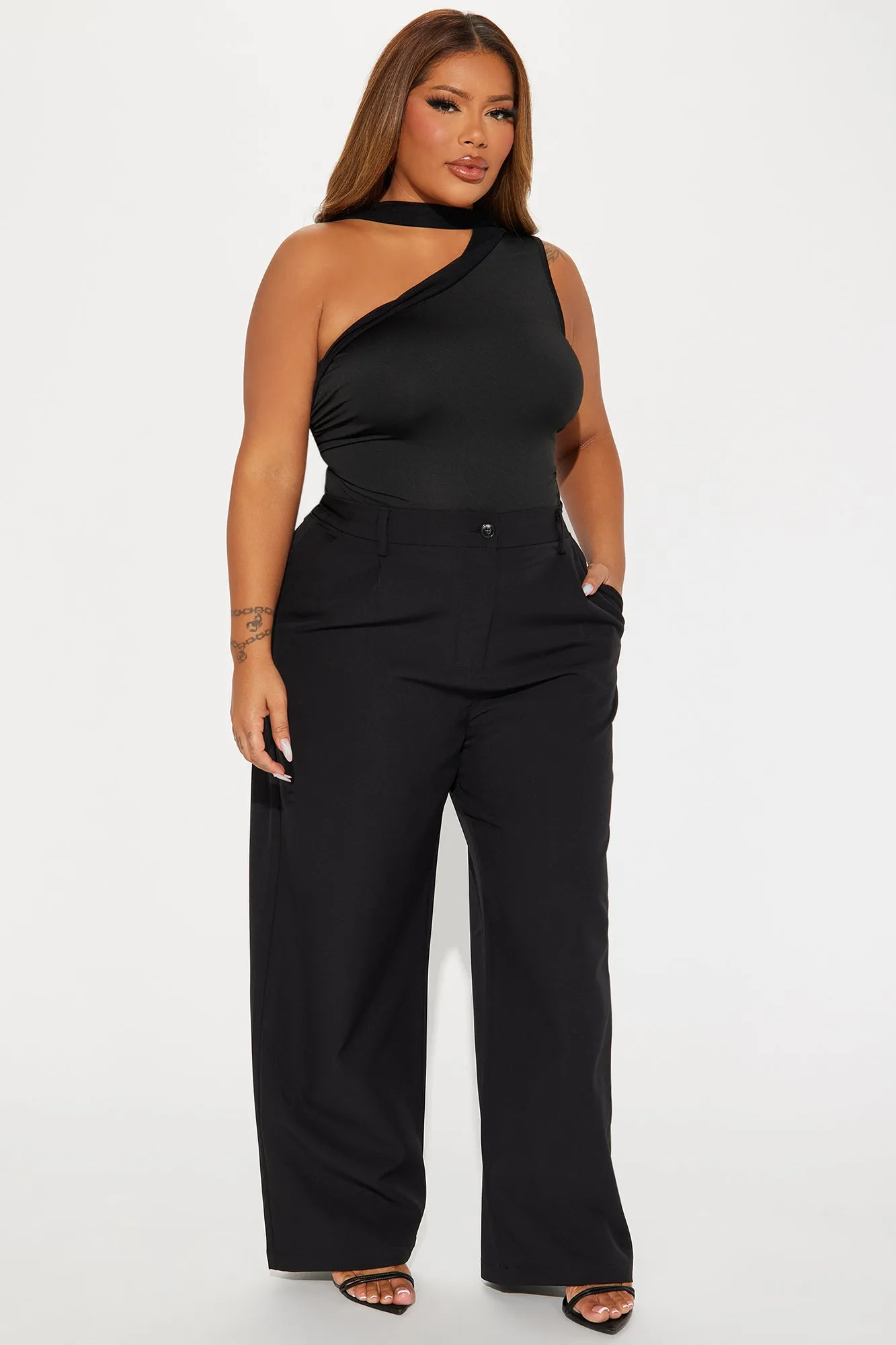 Kimmy Mesh One Shoulder Top - Black sold by Fashion Nova product image thumbnail 5