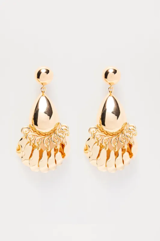 Whispers From The Wind Earrings - Gold sold by Fashion Nova