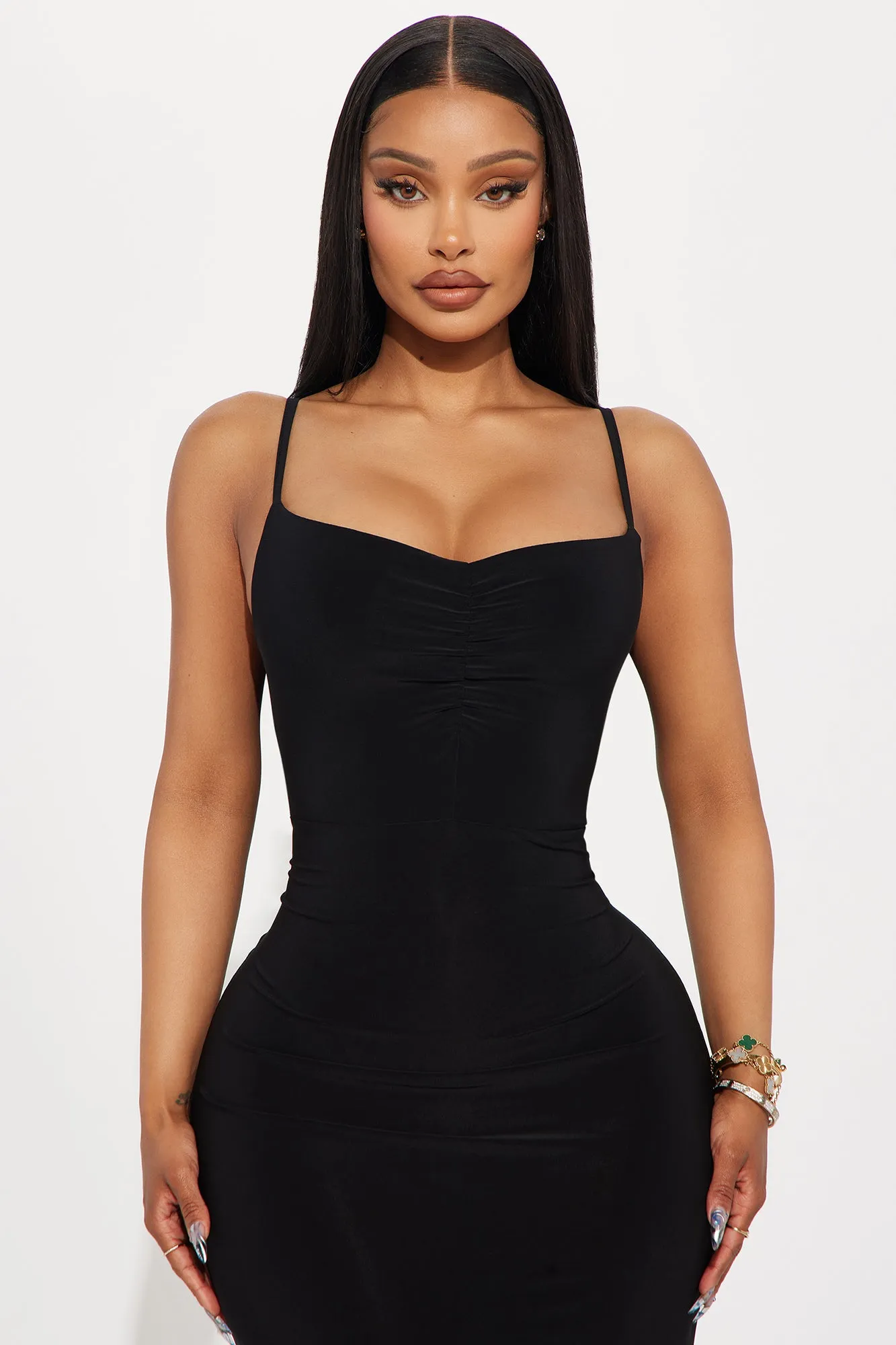 Julia Ruched Maxi Dress - Black sold by Fashion Nova product image thumbnail 2