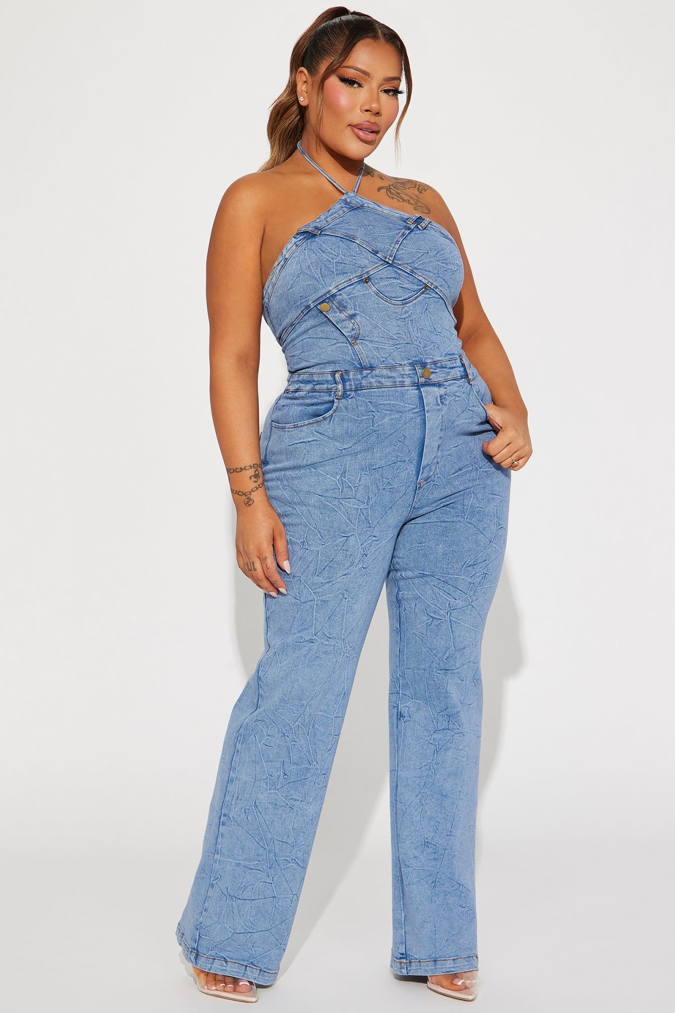 New Era Denim Jumpsuit - Light Wash sold by Fashion Nova product image thumbnail 4