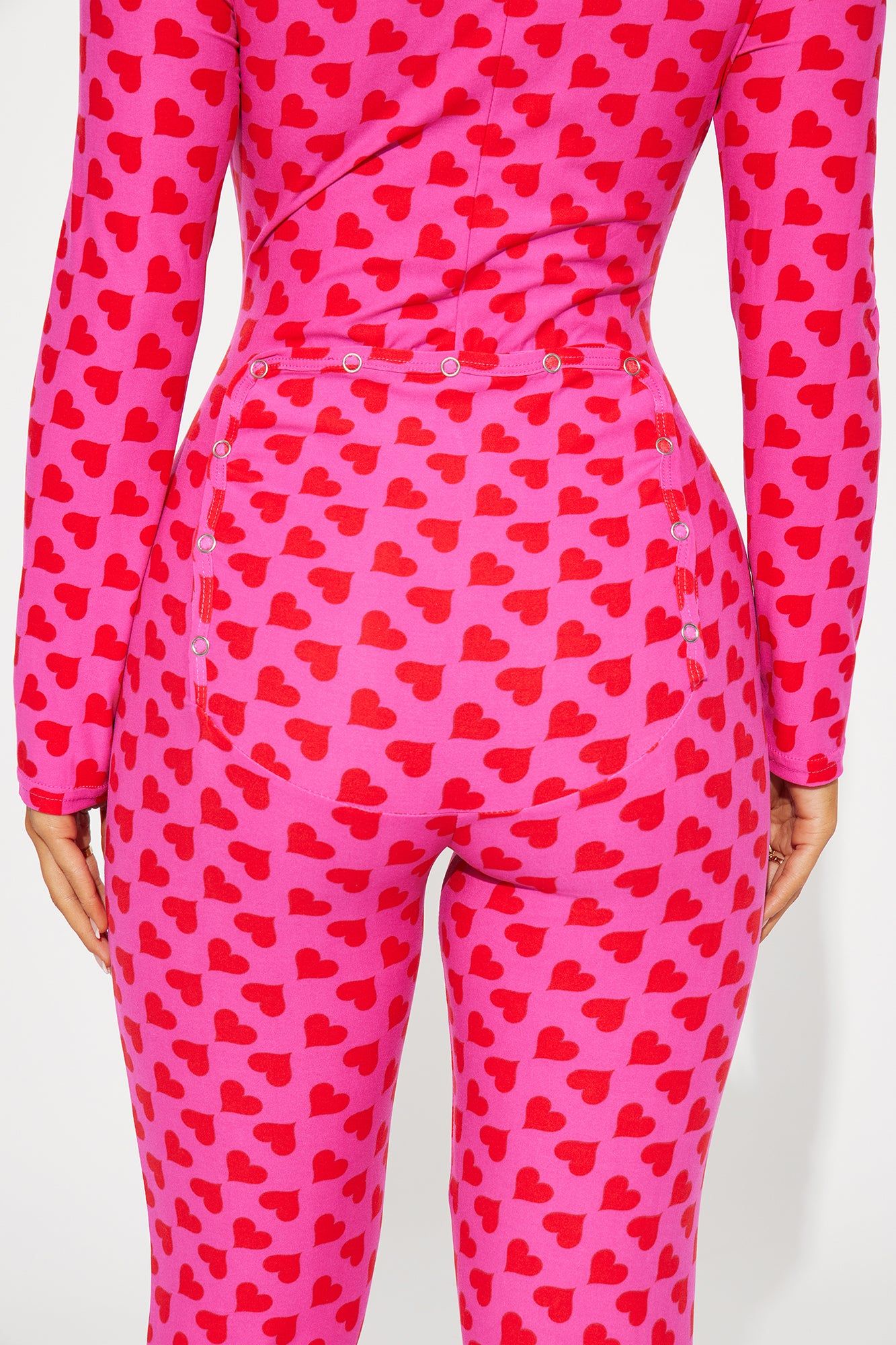 You Have My Heart PJ Jumpsuit Onesie - Hot Pink/combo sold by Fashion Nova product image thumbnail 5