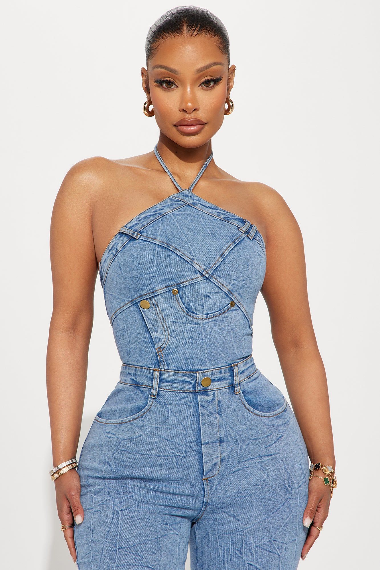 New Era Denim Jumpsuit - Light Wash sold by Fashion Nova product image thumbnail 2