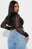 About The Business Mesh Bodysuit - Black sold by Fashion Nova