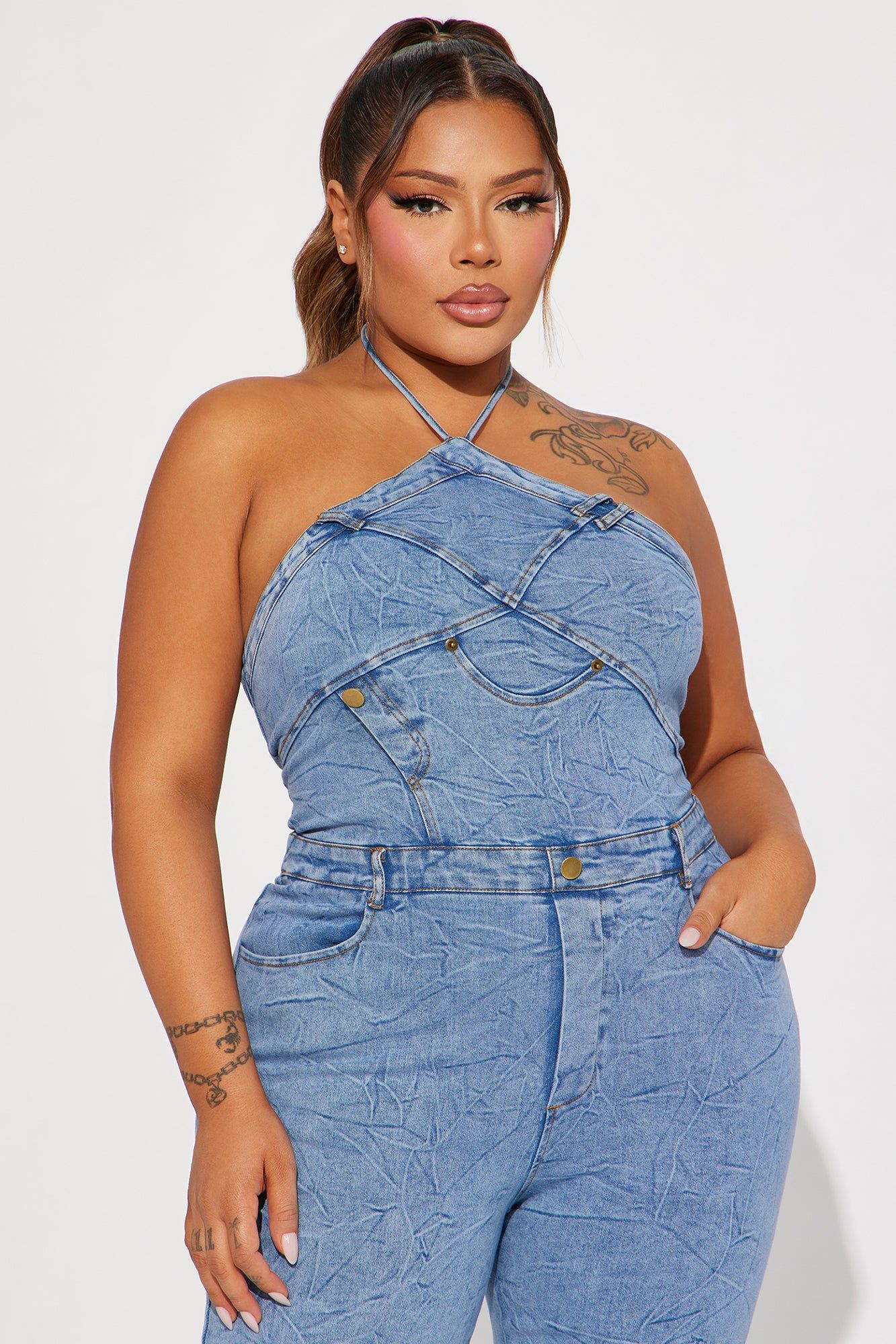 New Era Denim Jumpsuit - Light Wash sold by Fashion Nova product image thumbnail 5