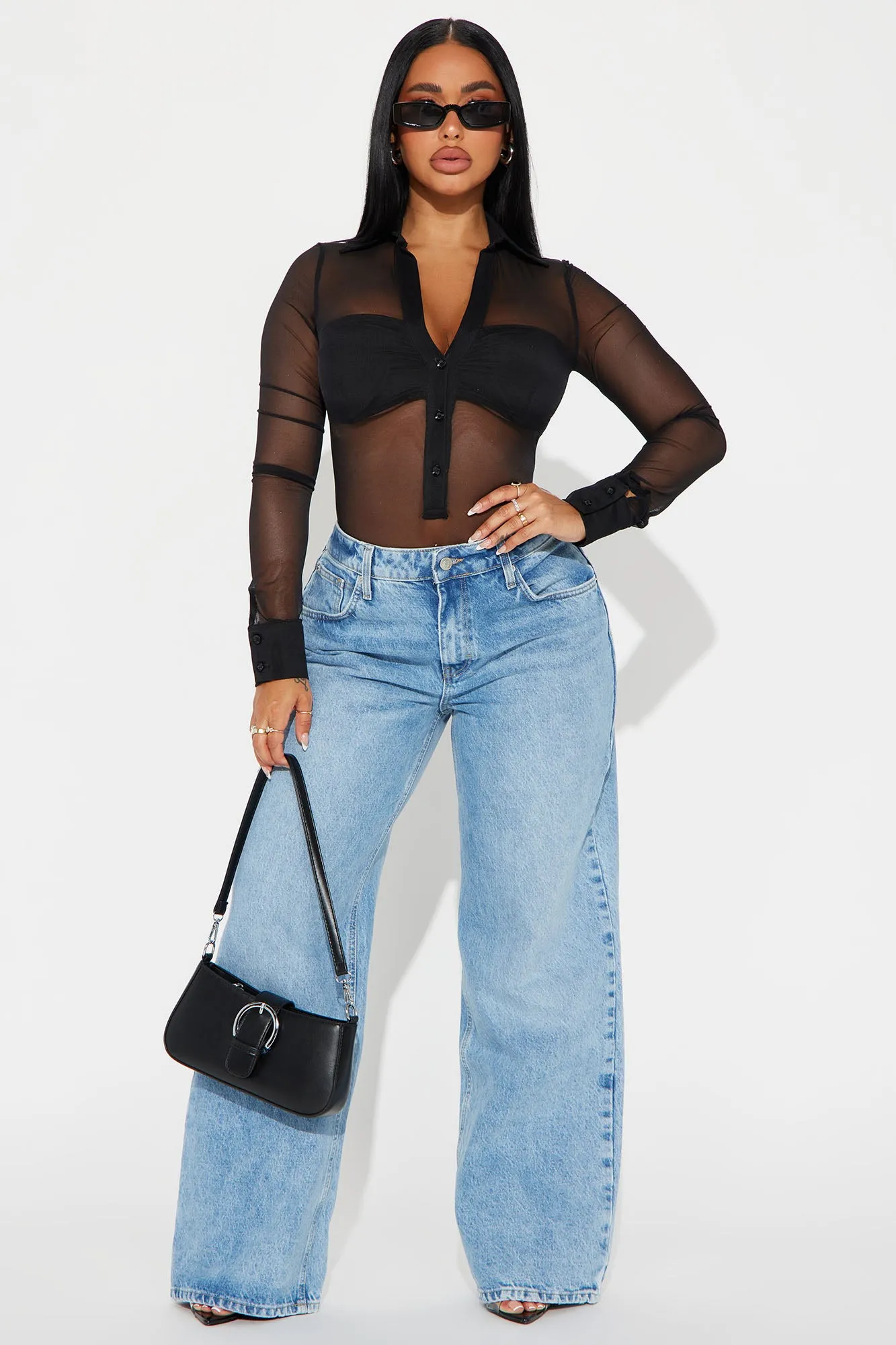 About The Business Mesh Bodysuit - Black sold by Fashion Nova product image thumbnail 2
