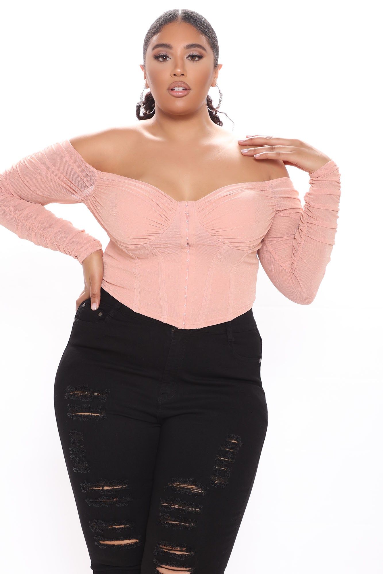 Hooked On That Sparkle Top - Pink sold by Fashion Nova product image thumbnail 4