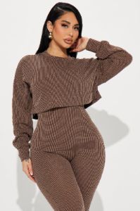 Kyra 2 Piece Jumpsuit Set - Brown sold by Fashion Nova