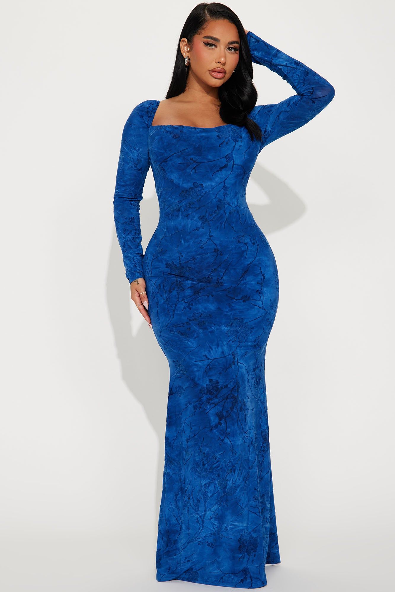 Leah Maxi Dress - Blue sold by Fashion Nova