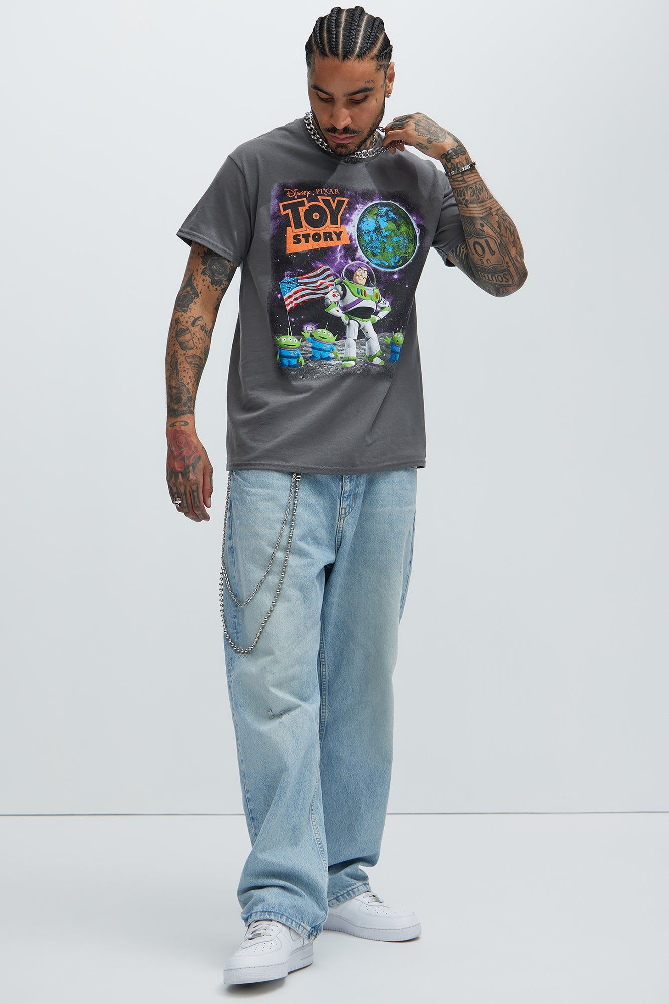 Disney Toy Story Buzz Lightyear Short Sleeve Tee - Charcoal sold by Fashion Nova product image thumbnail 2