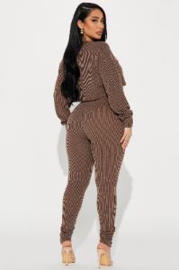 Kyra 2 Piece Jumpsuit Set - Brown sold by Fashion Nova